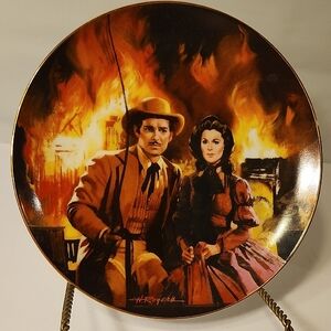 1988 W.S. George "The Burning of Atlanta" Gone With the Wind Plate, Howard Roger
